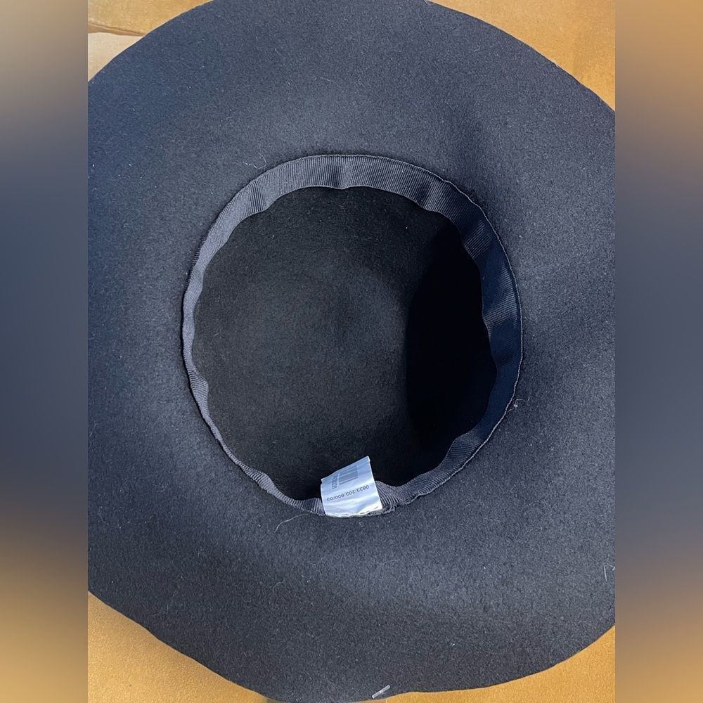 NWT Zara Black Wool Floppy Hat - Picture 4 of 9